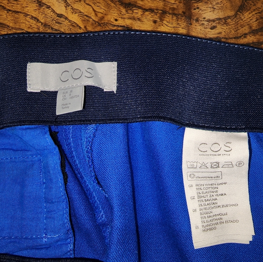 COS slim fit elastic waist pants - Picture 3 of 3